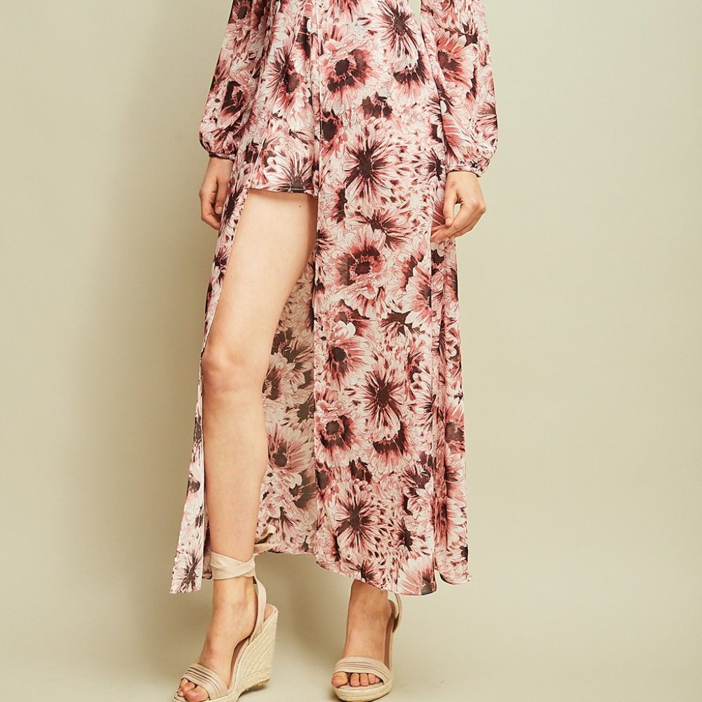 Entro Floral Maxi Shorts Romper - Picture 4 of 9